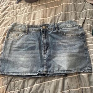 Forever 21 Blue Denim Mini Skirt